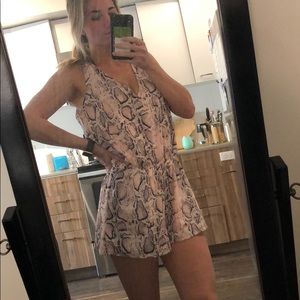 Pitaya Snakeskin Black/Pink Romper